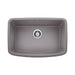 BLANCO Valea 27" Single Bowl Kitchen Sink - Metallic Gray