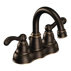 Moen Traditional 1.2 GPM Two Handle High Arc Bathroom Faucet in Mediterranean Bronze