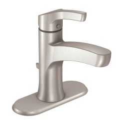 Moen WSL84733 Danika One Handle High Arc Bathroom Faucet in Spot Resist Brushed Nickel