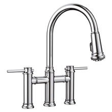 Load image into Gallery viewer, BLANCO 442504 Empressa Pull-Down Bridge Faucet 1.5 GPM - Chrome
