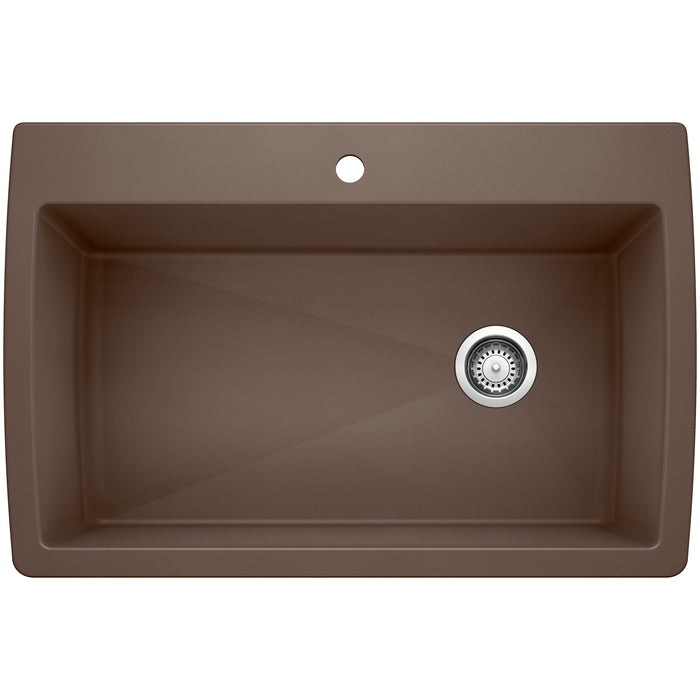 BLANCO 440192 Diamond Super Single Dual Mount Kitchen Sink - Café
