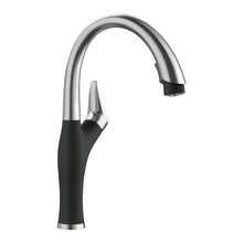 Load image into Gallery viewer, BLANCO 526401 Artona Pull-Down Kitchen Faucet 1.5 GPM - PVD Steel/Coal Black
