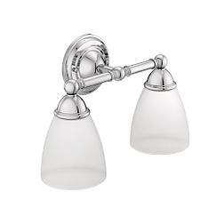 Moen Chrome two globe bath light