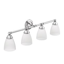 Moen Chrome four globe bath light