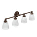 Moen Oil rubbed bronze four globe bath light