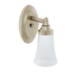 Moen Brushed nickel one globe bath light