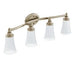 Moen Brushed nickel four globe bath light