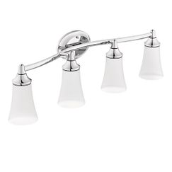 Moen Chrome four globe bath light