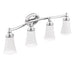 Moen Chrome four globe bath light