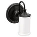 Moen Matte black one globe bath light