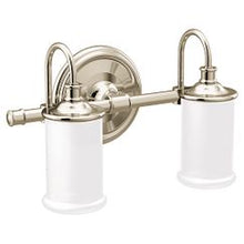 Load image into Gallery viewer, Moen YB6462 Polished nickel two globe bath light
