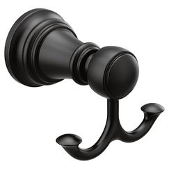 Moen YB8403 Matte black double robe hook