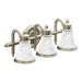 Moen Brushed nickel three globe bath light