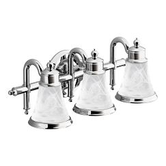 Moen Chrome three globe bath light