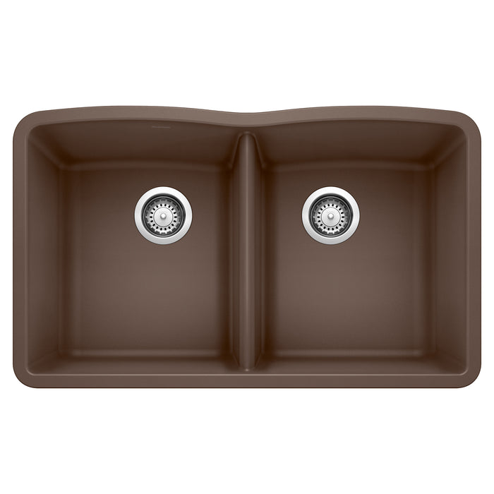 BLANCO 440182 Diamond Equal Double Bowl Kitchen Sink - Café