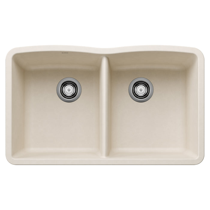 BLANCO 443068 Diamond Equal Double Bowl Kitchen Sink - Soft White