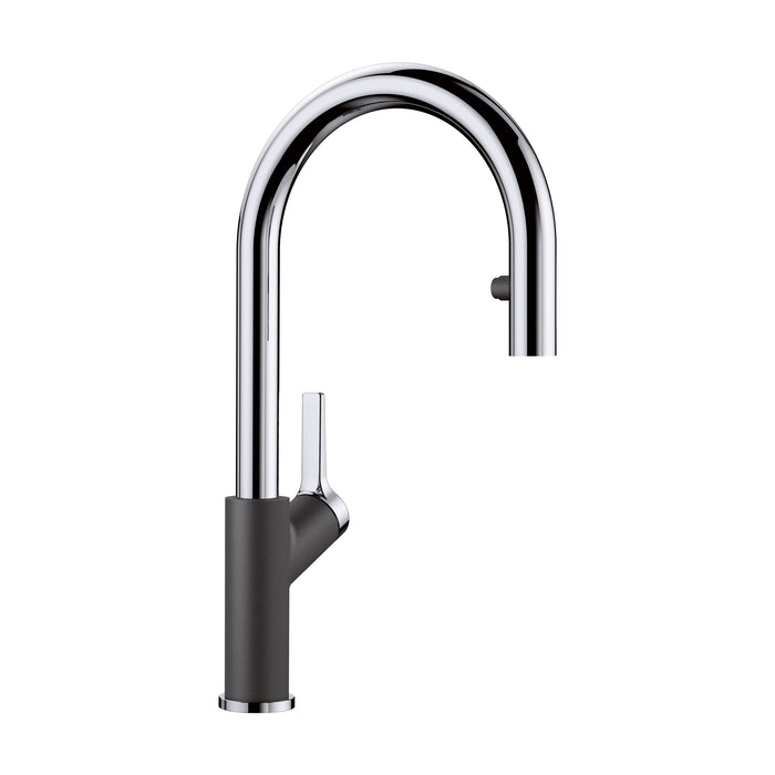 BLANCO 526392 Urbena Pull-Down Kitchen Faucet 1.5 GPM - Chrome/Anthracite