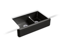 Load image into Gallery viewer, Whitehaven Smart Divide 35-3/4&amp;quot; undermount double-bowl farmhouse kitchen sink
