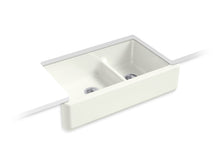 Load image into Gallery viewer, Whitehaven Smart Divide 35-3/4&amp;quot; undermount double-bowl farmhouse kitchen sink
