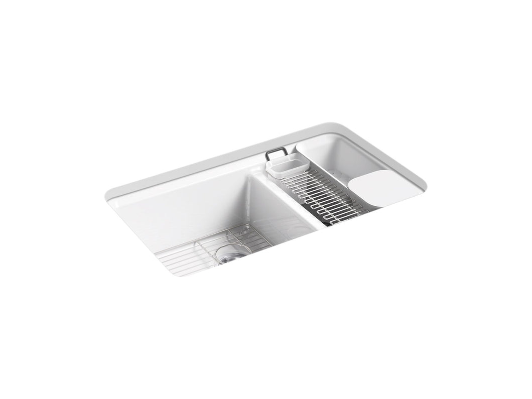 Riverby 33" undermount double-bowl workstation kitchen sink