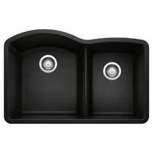 Load image into Gallery viewer, BLANCO 442909 Diamond 1-3/4 Double Bowl Kitchen Sink - Coal Black
