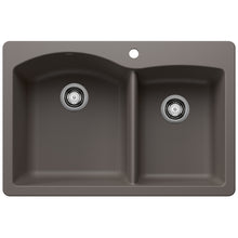 Load image into Gallery viewer, BLANCO 443100 Diamond 1-3/4 Double Bowl Dual Mount Kitchen Sink - Volcano Gray
